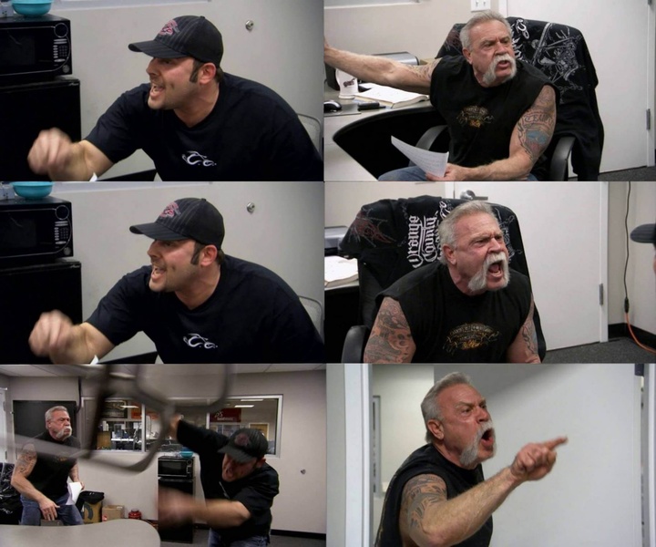 American Chopper Argument blank meme template