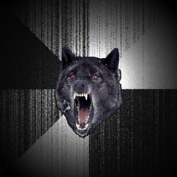 Insanity Wolf blank meme template