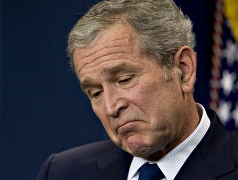 Sad George Bush blank meme template